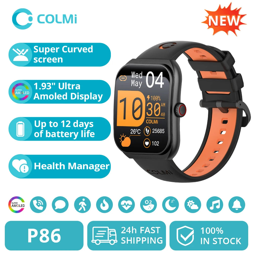 New COLMI P86 1.93" AMOLED Smartwatch